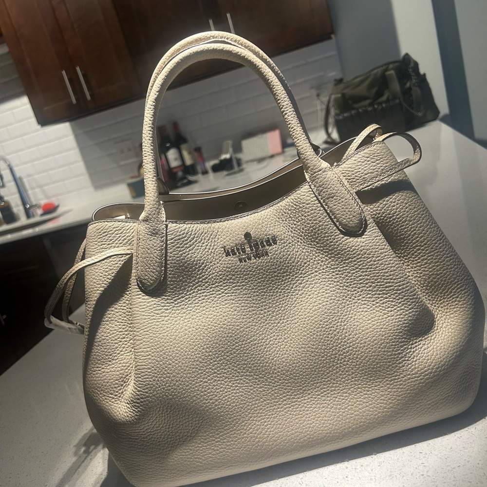 Kate Spade Pebbled Cream Satchel